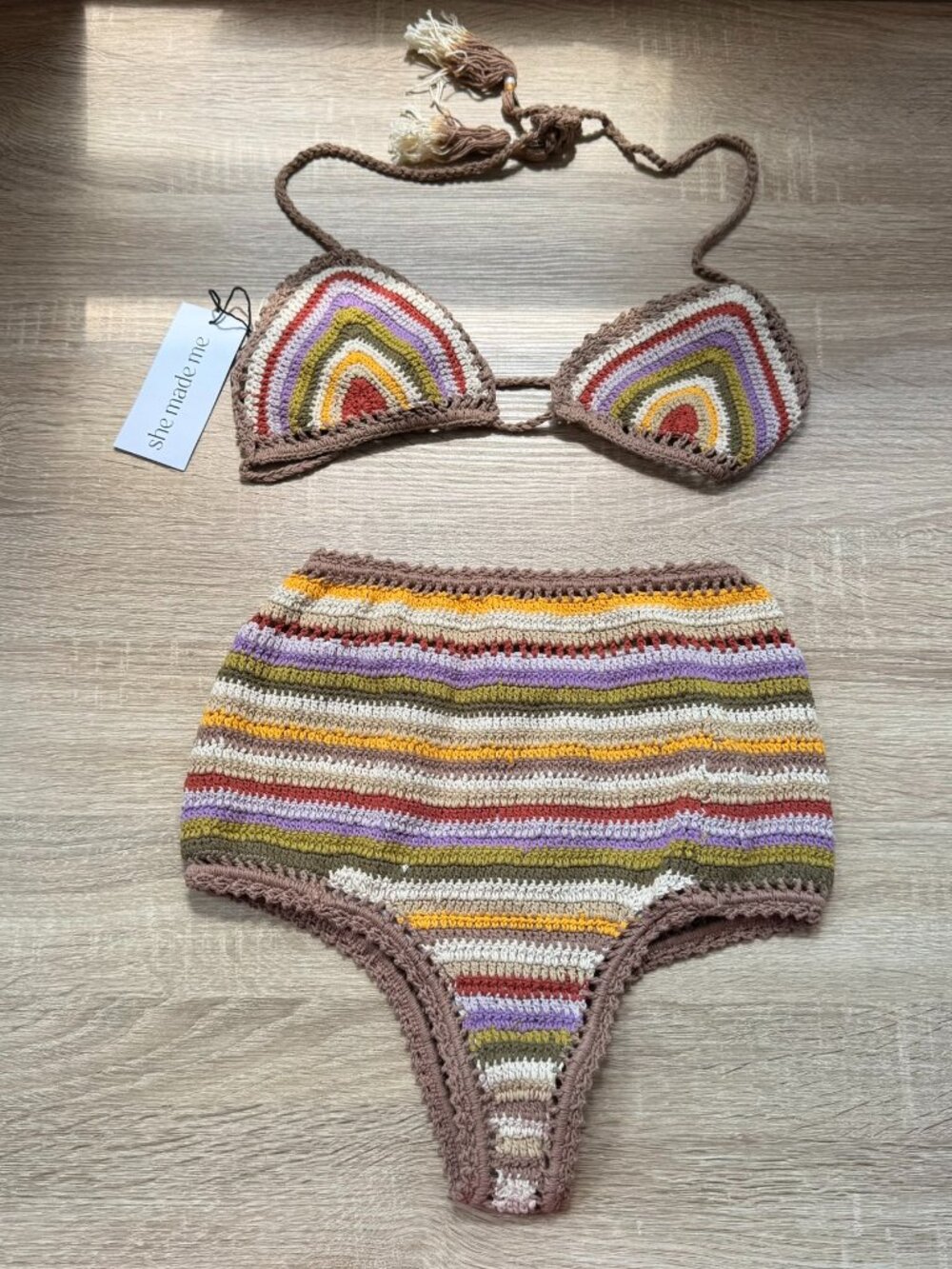 Free People She Made Me Rahi Crochet Bikini Set